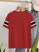 Women's Colorblock Digital Print V-Neck Short Sleeve T-Shirt